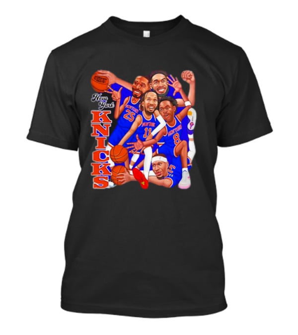 New York Knicks Basketball Caricatures Team Group Fan Favorite T-Shirt