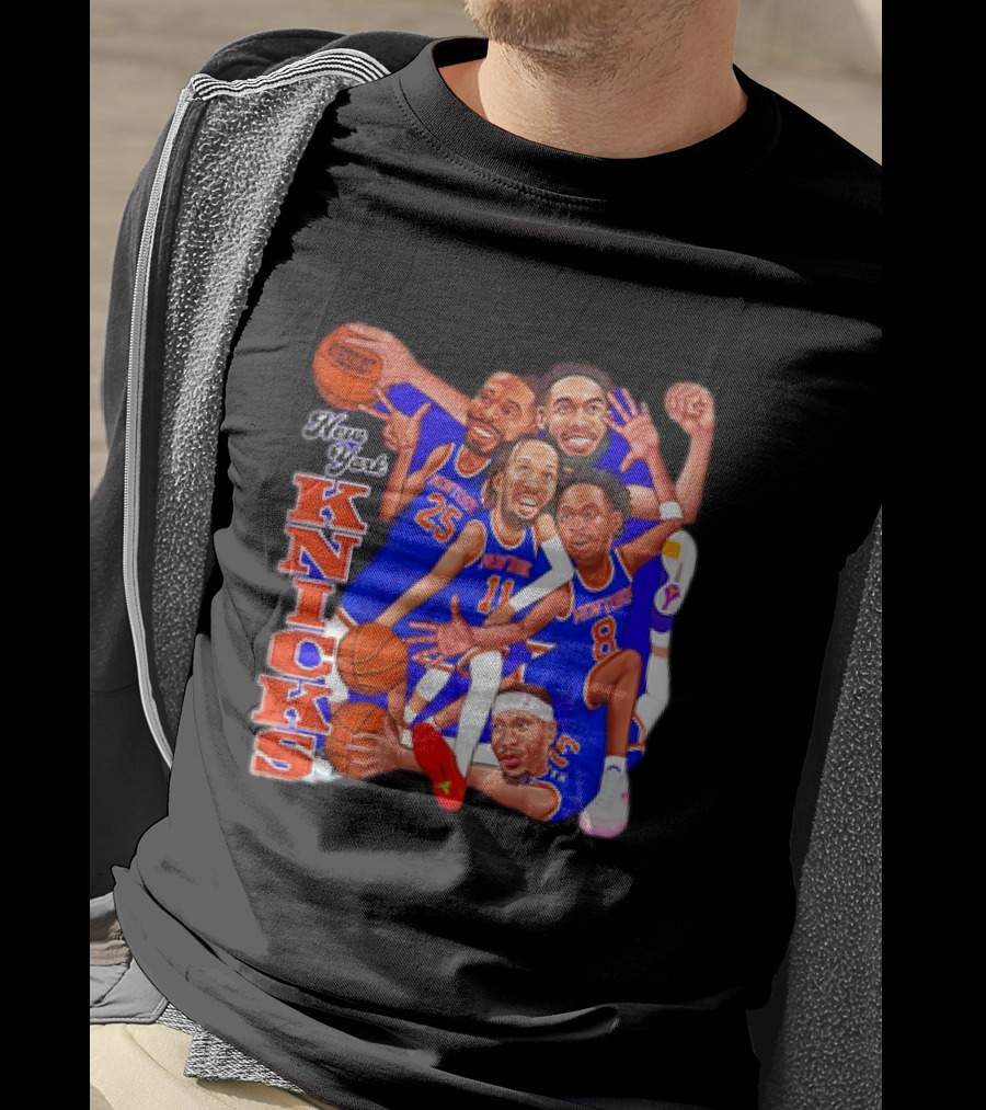 New York Knicks Basketball Caricatures Team Group Fan Favorite T-Shirt