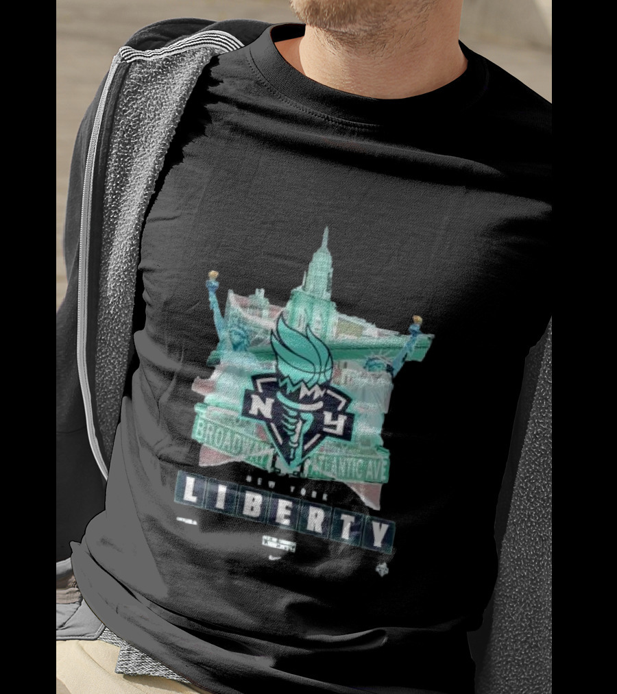 New York Liberty Broadway Atlantic Ave WNBA Statue Of Liberty Empire State Building T-Shirt