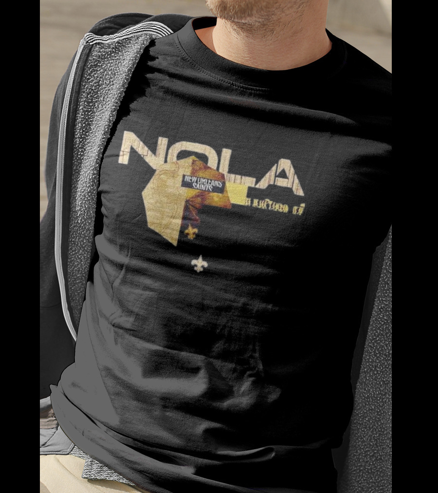 NOLA New Orleans Saints 2025 NFL Draft Cluster Fleur-de-Lis T-Shirt