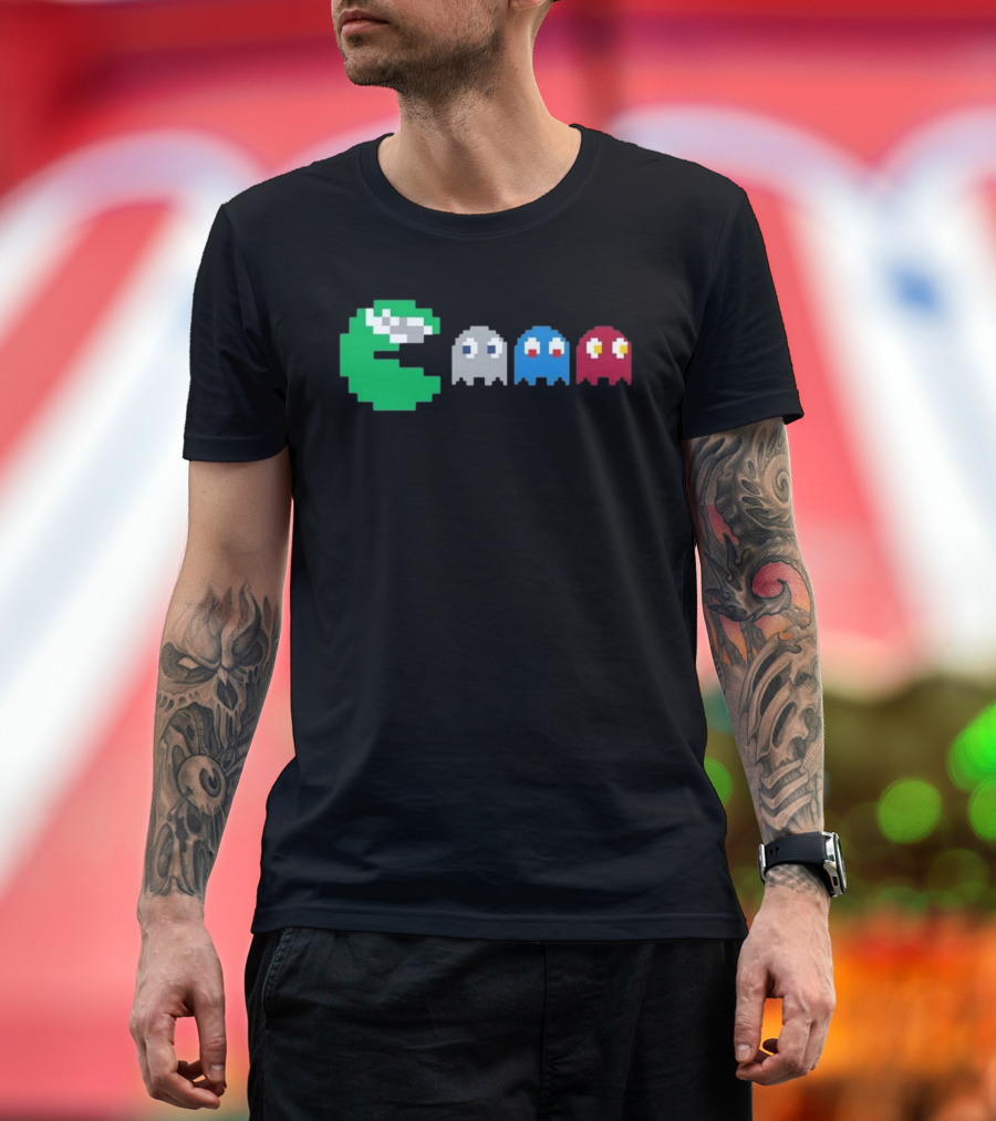 NFC East Rivalry Pac-Man Ghosts Football Theme T-Shirt
