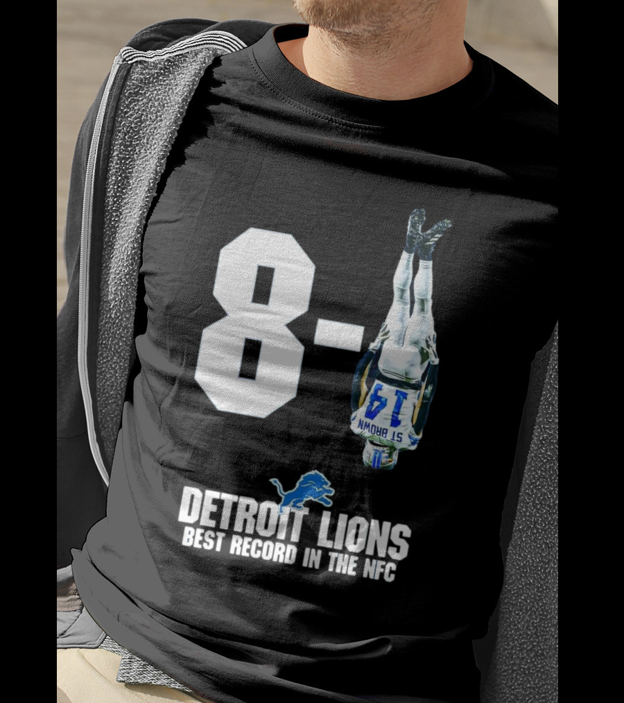 Detroit Lions 8-1 Amon-Ra St. Brown Headstand Celebration Best Record In NFC T-Shirt