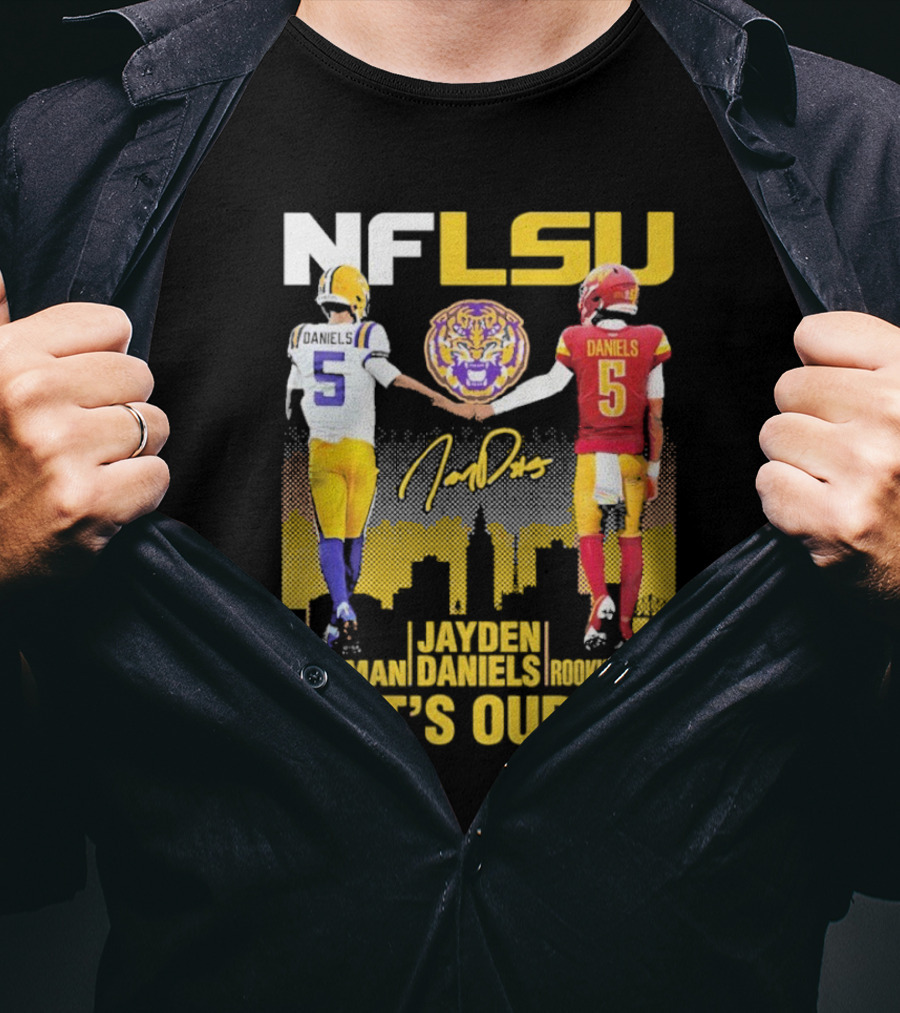 NFLSU Jayden Daniels That's Our Kid Quarterback Tiger Symbol T-Shirt