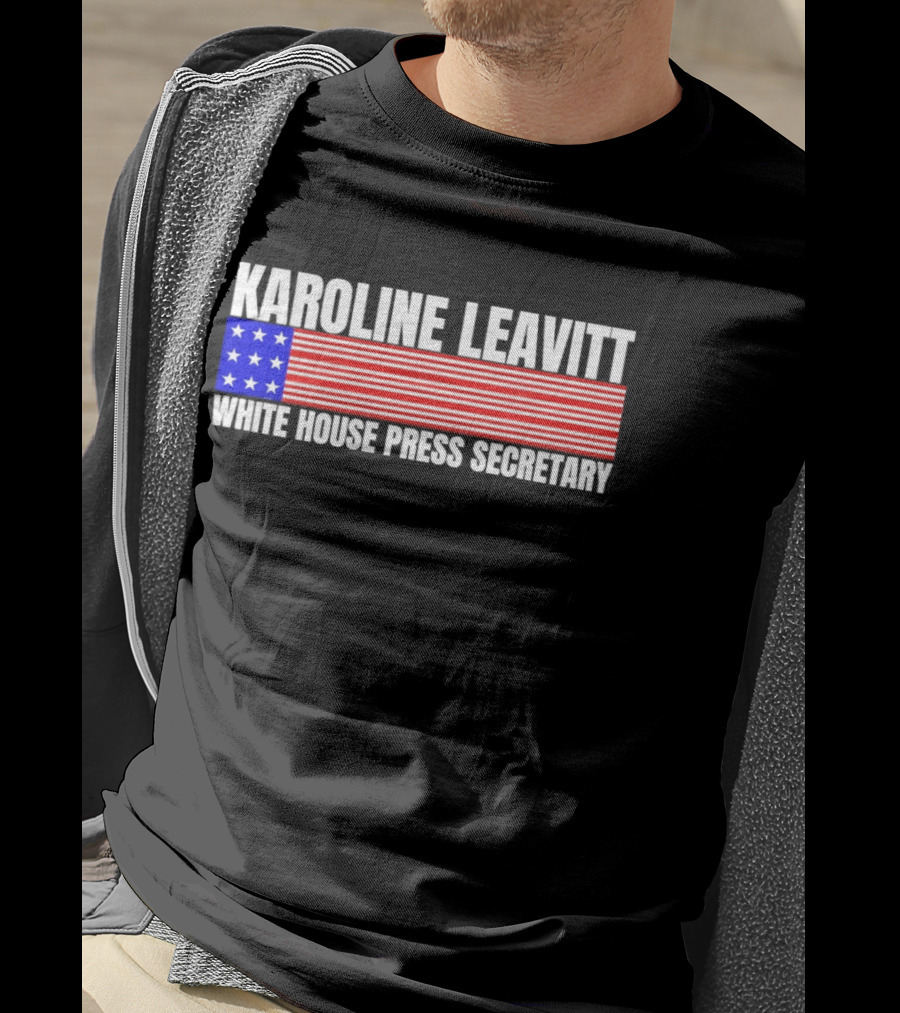 Karoline Leavitt White House Press Secretary American Flag Design T-Shirt