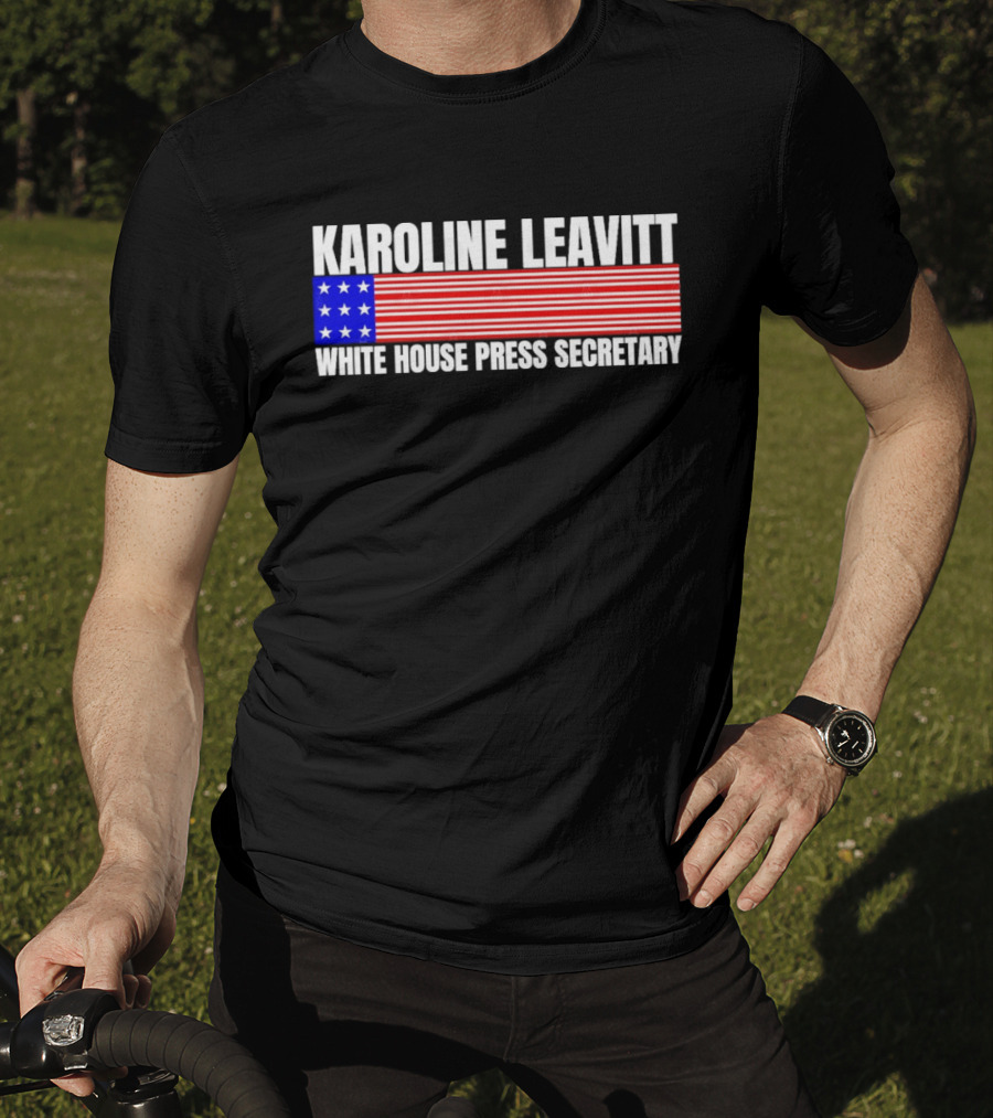 Karoline Leavitt White House Press Secretary American Flag Design T-Shirt
