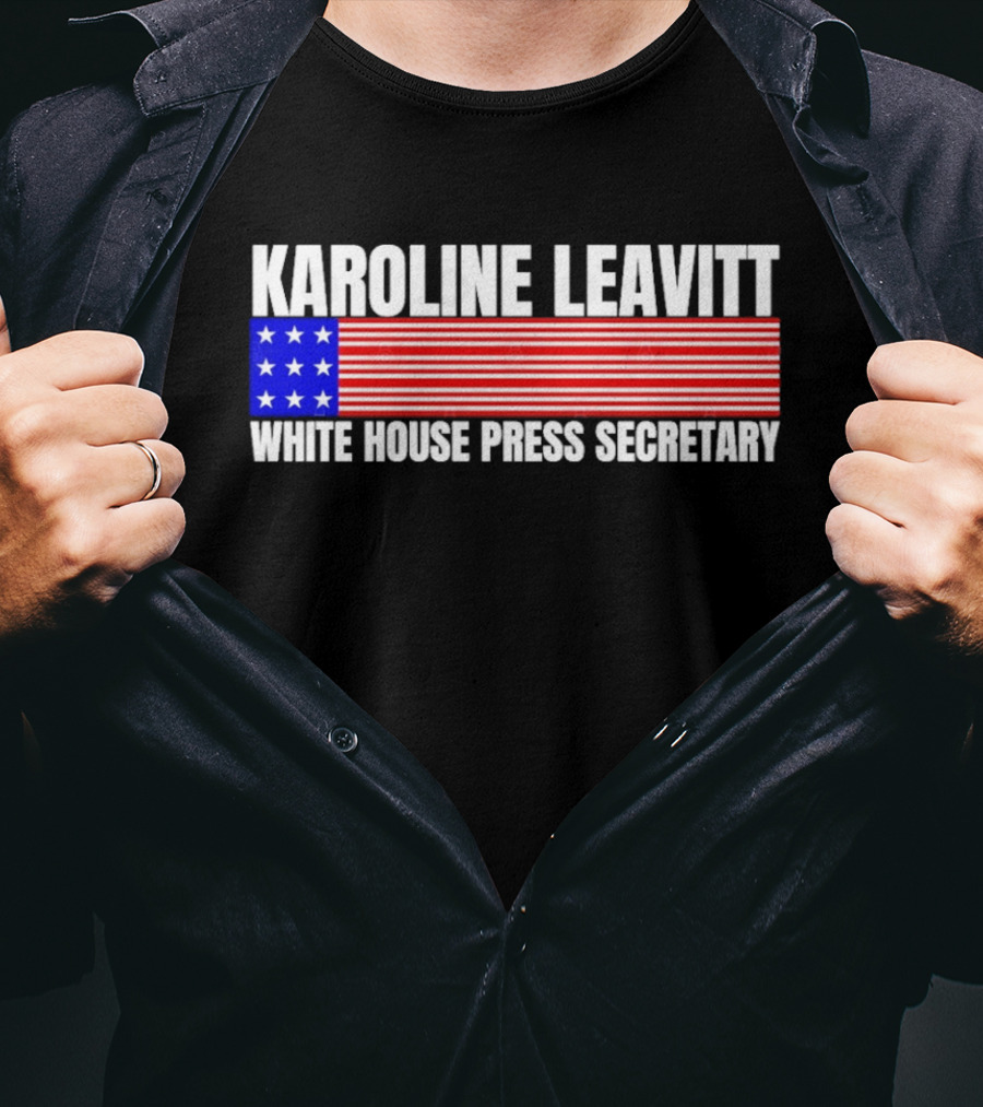 Karoline Leavitt White House Press Secretary American Flag Design T-Shirt
