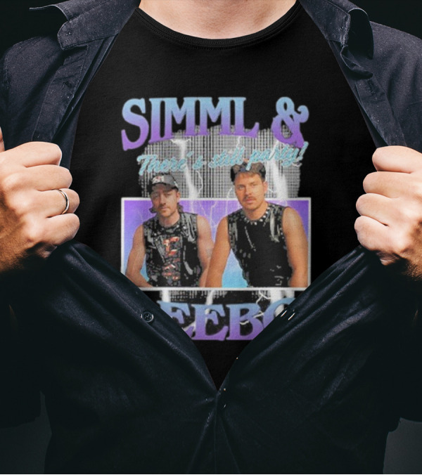 Simml & Seebo There’s Still Party Lightning Duo Retro Theme T-Shirt