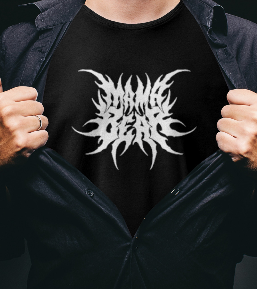 Mama Bear Metal Tribal Flame Style T-Shirt