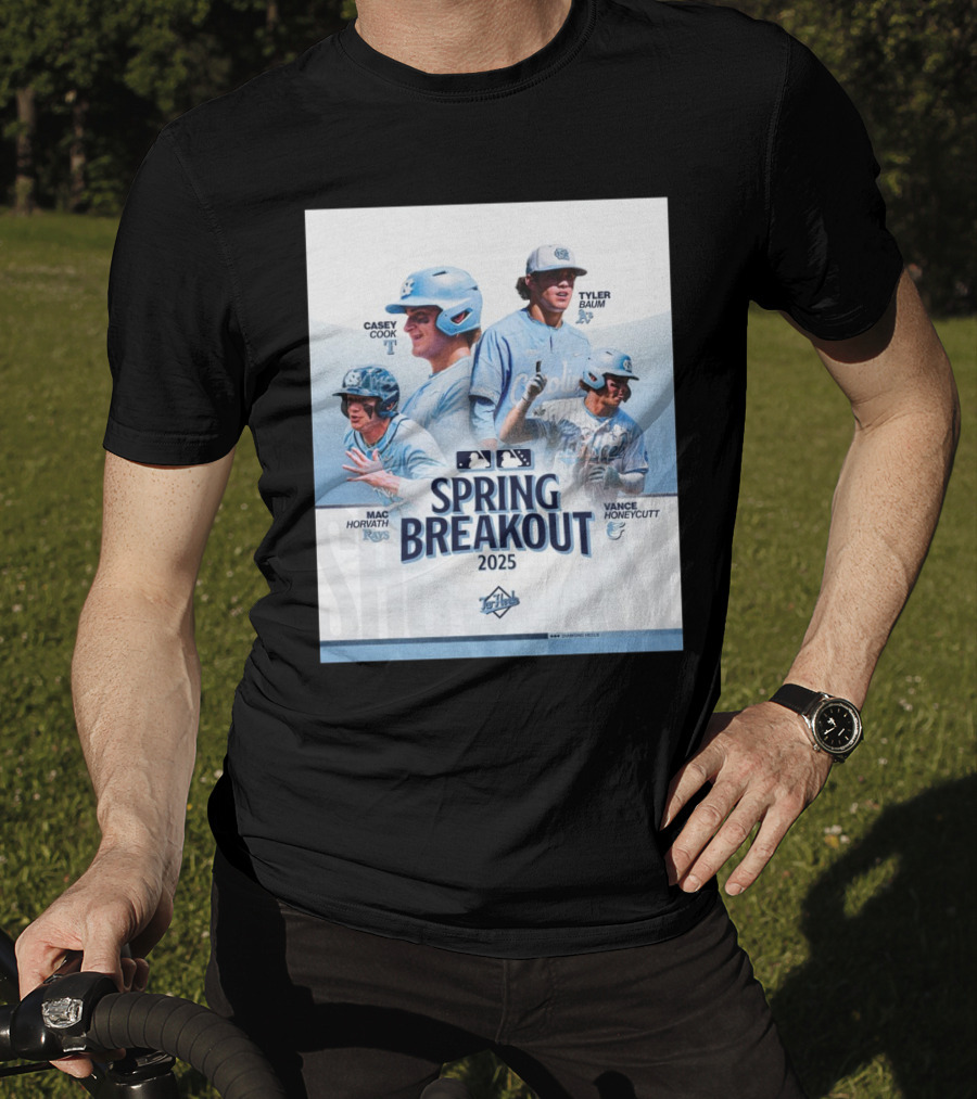 North Carolina Tar Heels Baseball Spring Breakout 2025 Casey Cook Tyler Baum Mac Horvath Vance Honeycutt MLB T-Shirt