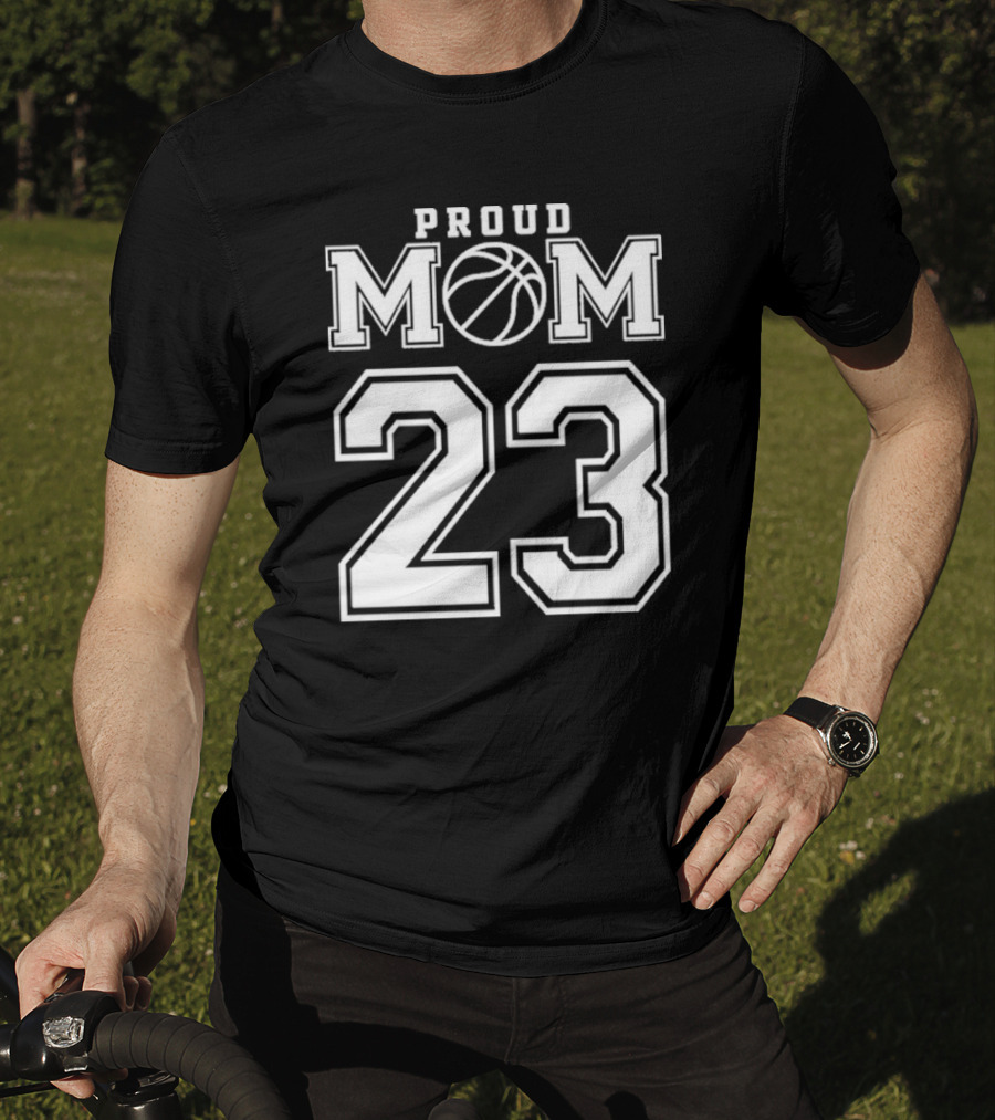 Proud Mom 23 Basketball Number Custom T-Shirt