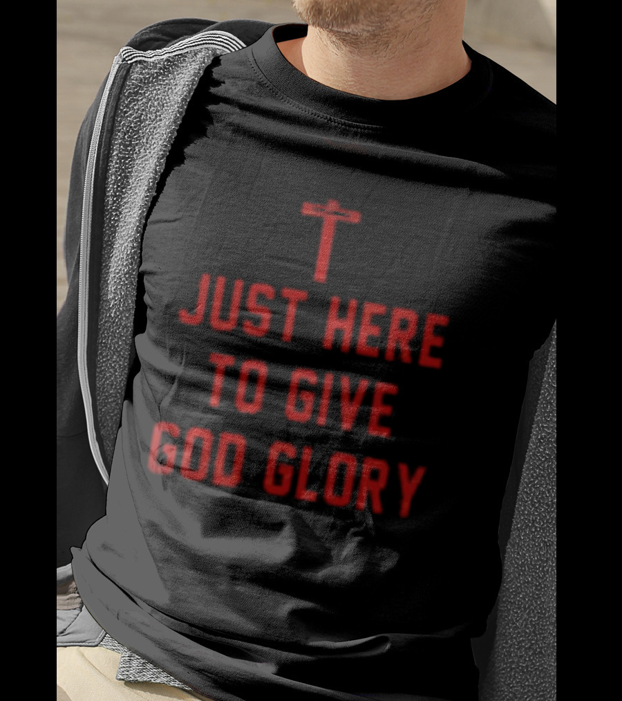 Ohio State Buckeyes Jesus Won Just Here To Give God Glory Cross T-Shirt