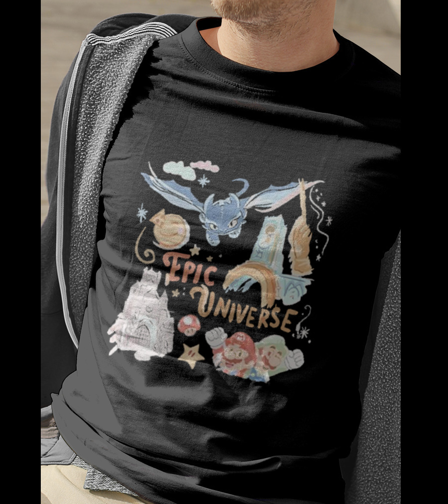 Epic Universe Mario Luigi Dragon Orlando Park Adventure T-Shirt