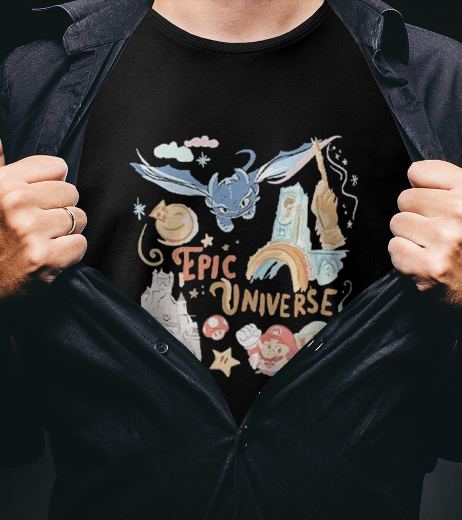 Epic Universe Mario Luigi Dragon Orlando Park Adventure T-Shirt