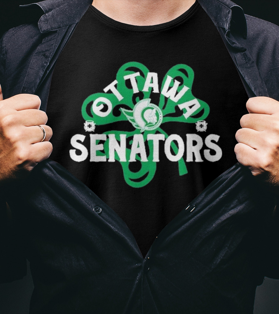 Ottawa Senators St. Patrick's Day Shamrock Hockey Richmond T-Shirt