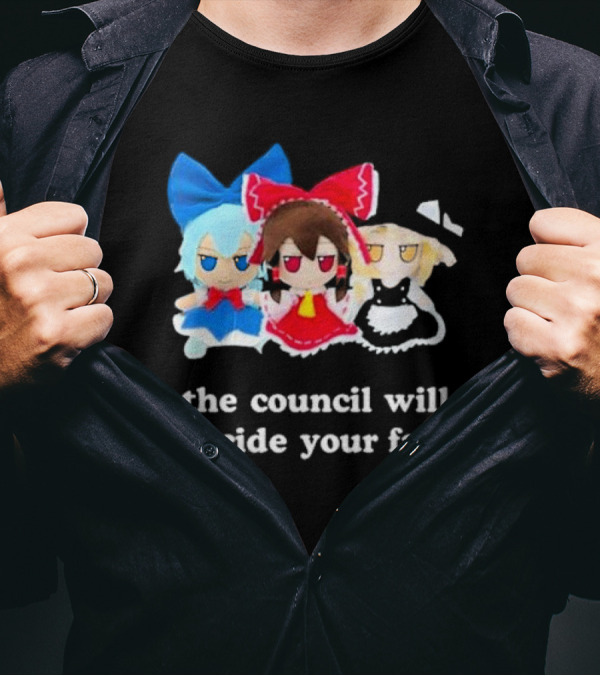 Panzer Chan Cirno Marisa Reimu The Council Will Decide Your Fate T-Shirt