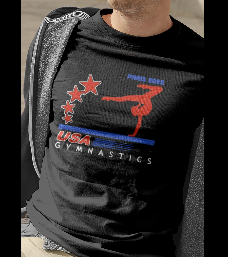 Paris 2025 USA Gymnastics Stars T-Shirt