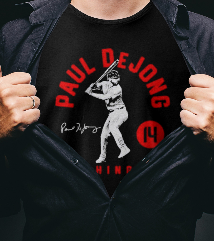 Paul DeJong Washington Nationals Signature Cartoon Number 14 T-Shirt