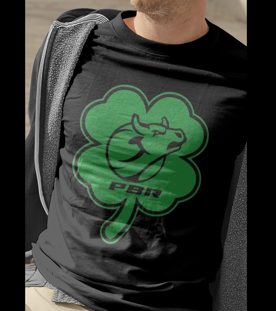 PBR Bull Head Clover Emblem T-Shirt