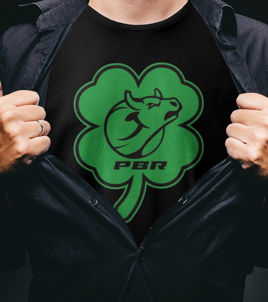 PBR Bull Head Clover Emblem T-Shirt