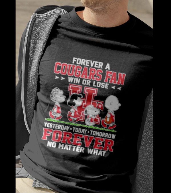 Peanuts Forever A Cougars Fan Win Or Lose No Matter What T-Shirt
