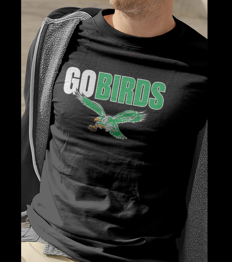 Philadelphia Eagles Go Birds Flying Eagle Emblem T-Shirt