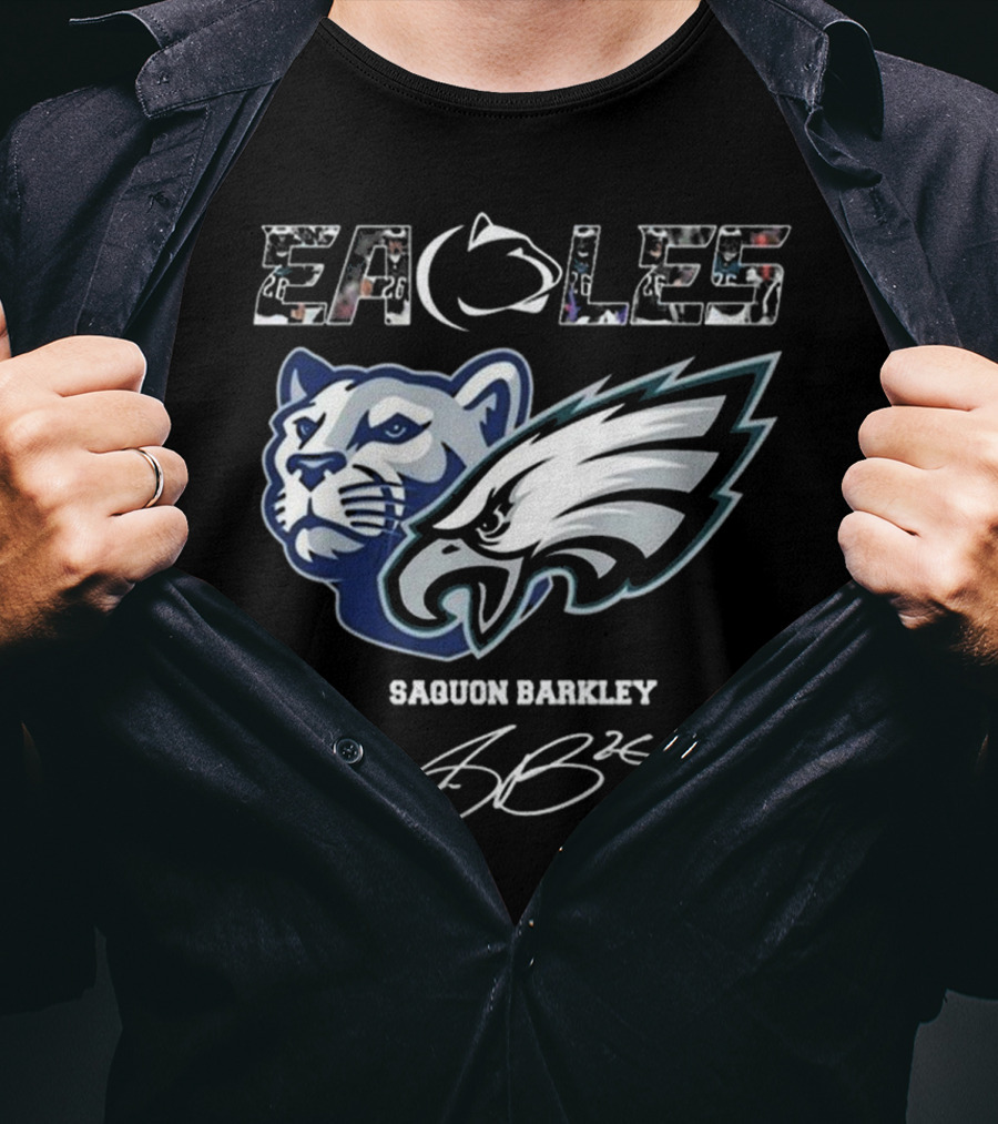 Eagles Penn State Saquon Barkley Signature T-Shirt