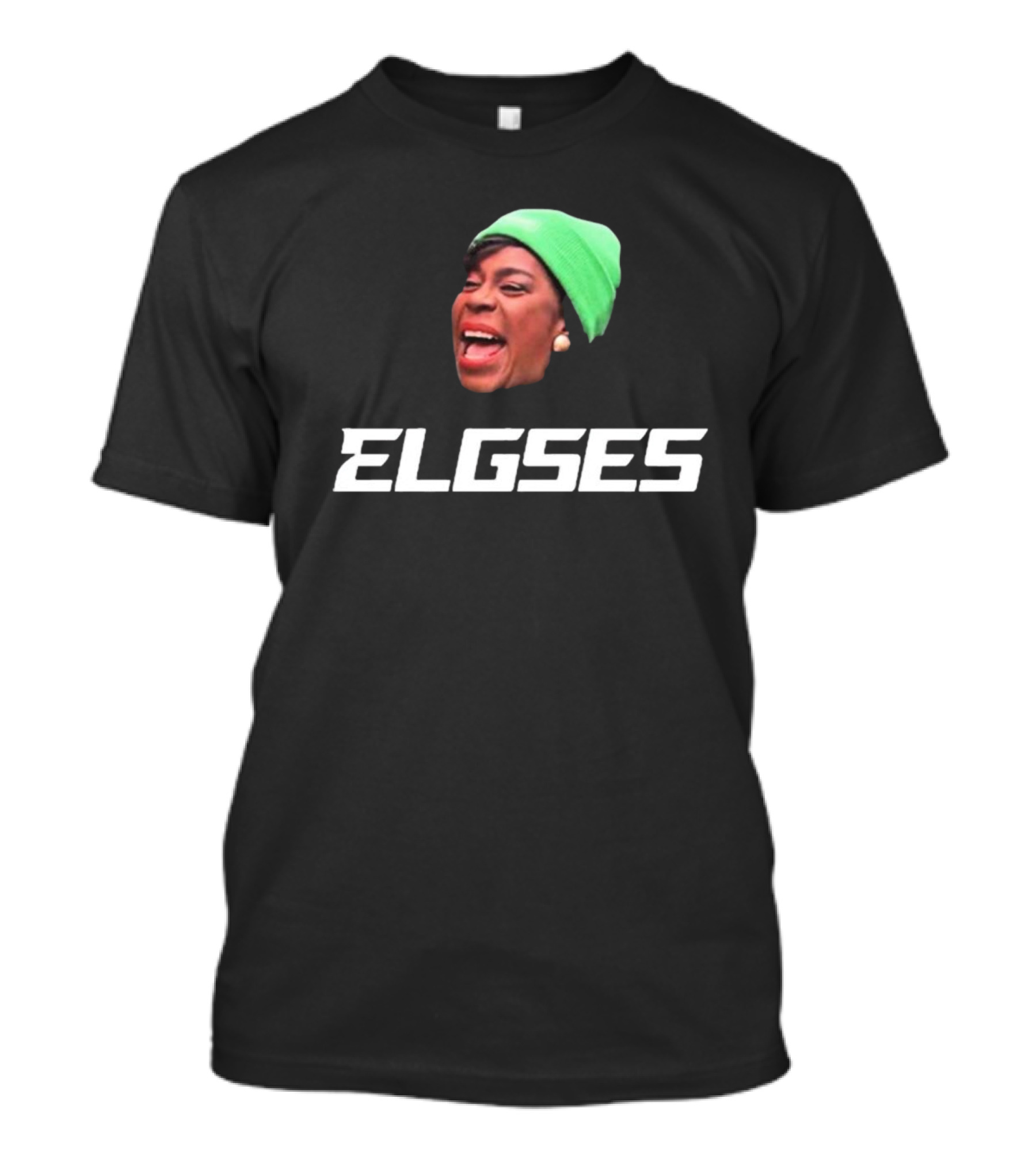 Philly Mayor Cherelle Parker Elgses Green Beanie Image T-Shirt