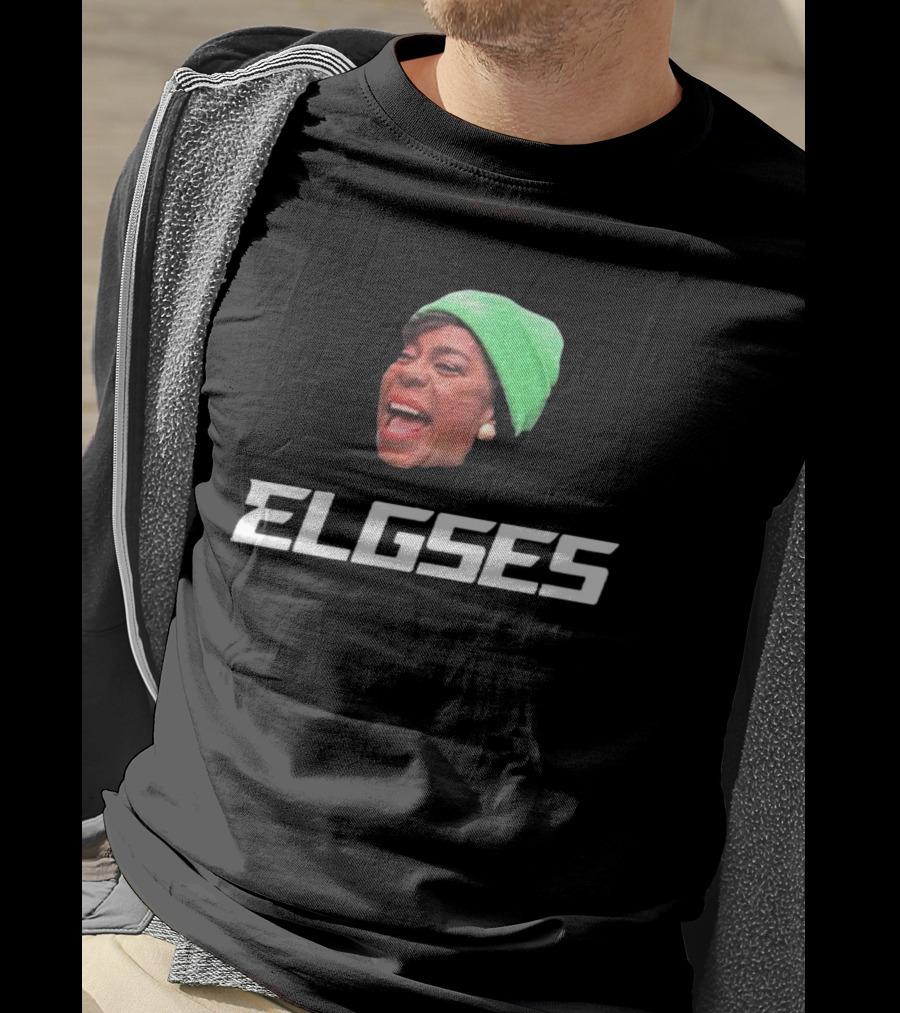 Philly Mayor Cherelle Parker Elgses Green Beanie Image T-Shirt