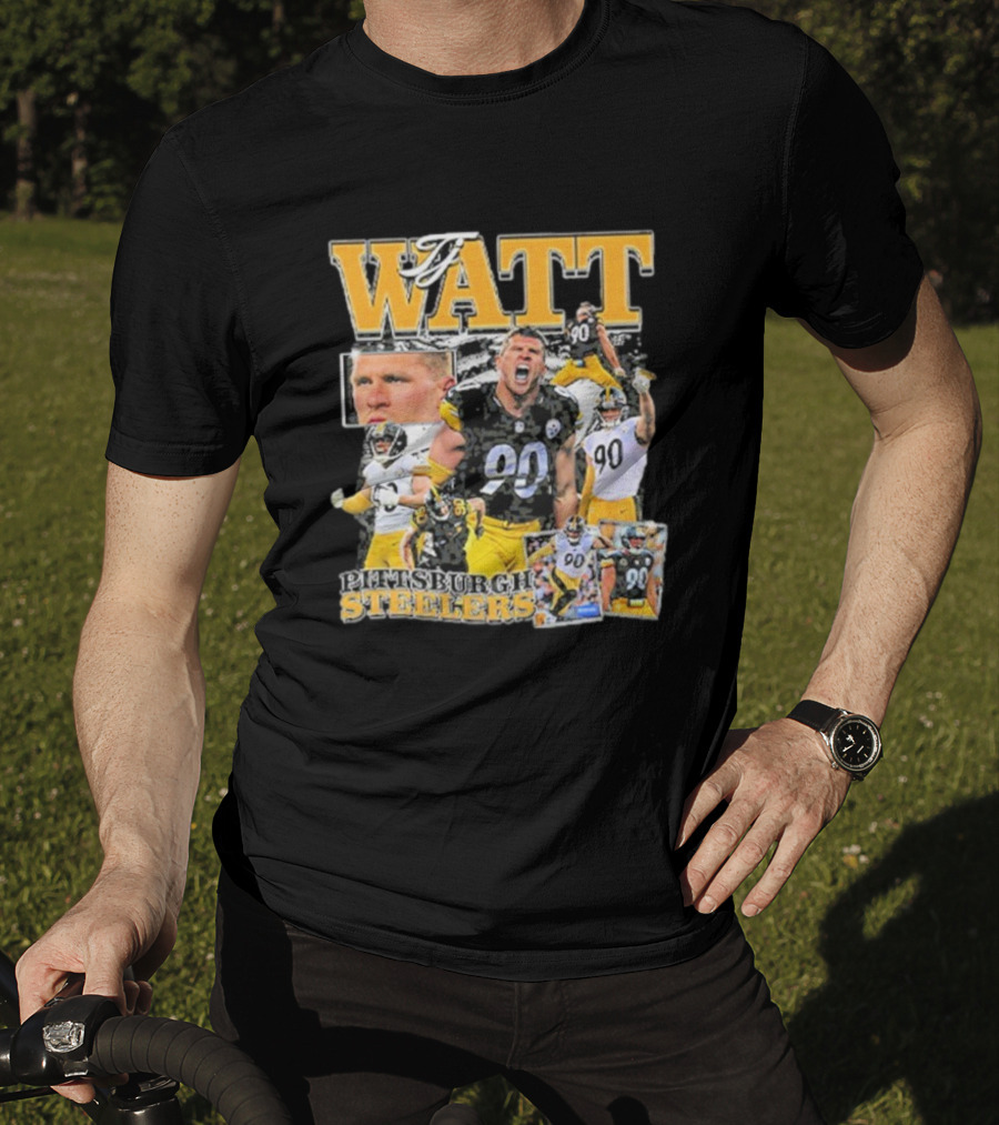 Pittsburgh Steelers TJ Watt 90 Collage T-Shirt