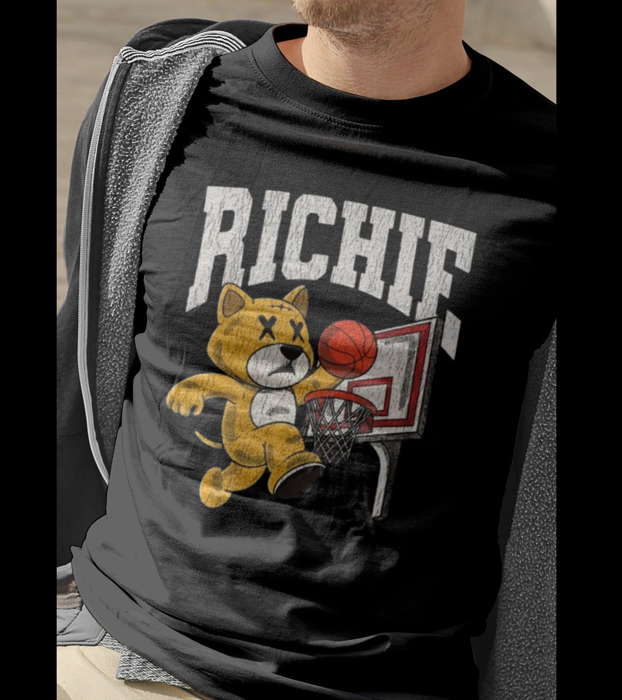 Richie Basketball Bear Dunk Playoff T-Shirt