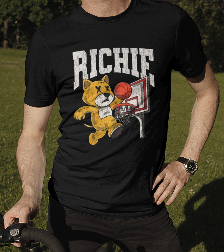 Richie Basketball Bear Dunk Playoff T-Shirt