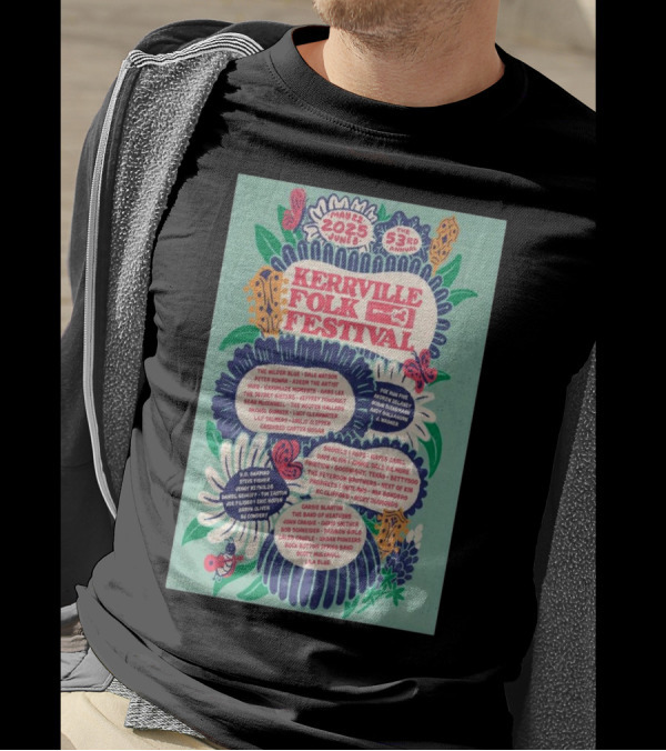 Kerrville Folk Festival 53rd Annual May 22-June 8 2025 Featuring The Wilder Blue, Dale Watson, Fox Run Five T-Shirt