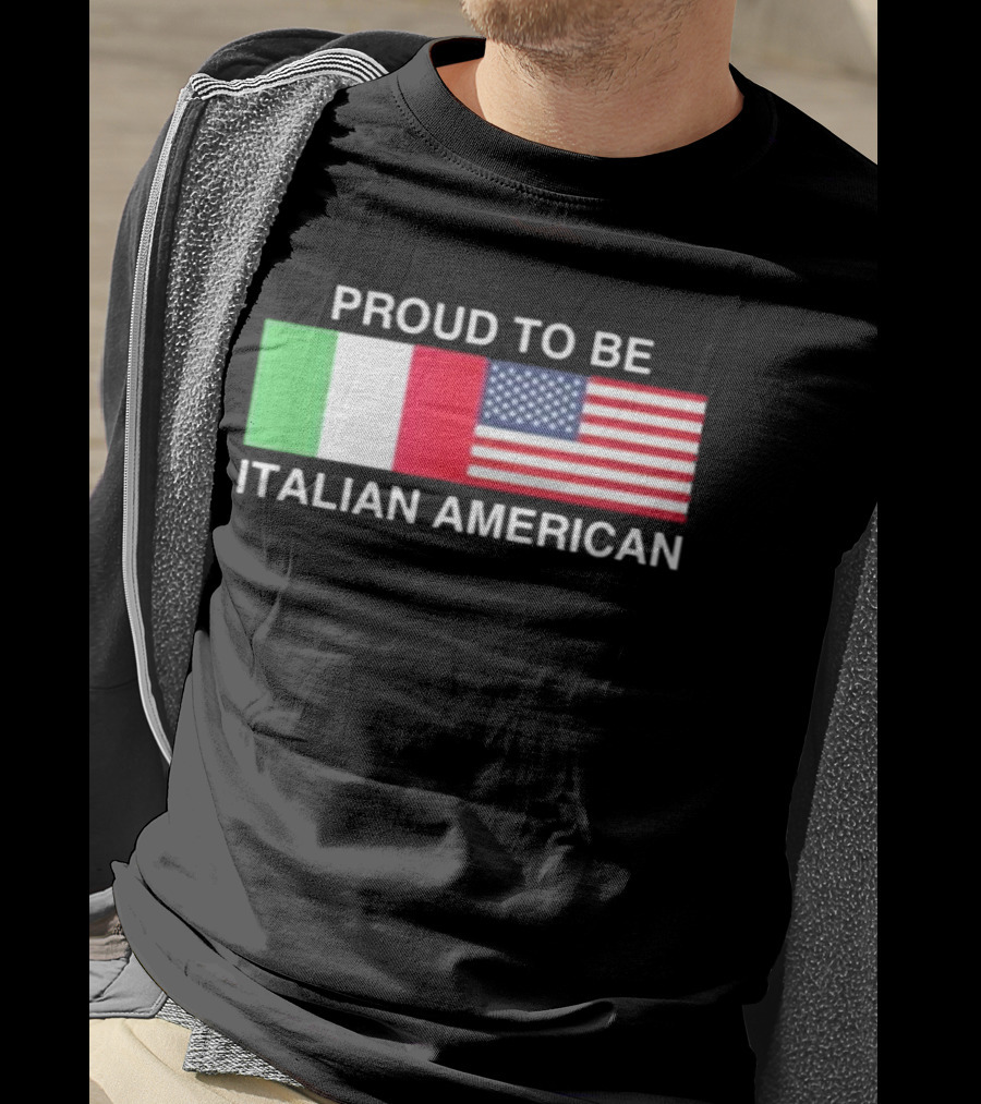 Proud To Be Italian American Flag USA Italy T-Shirt