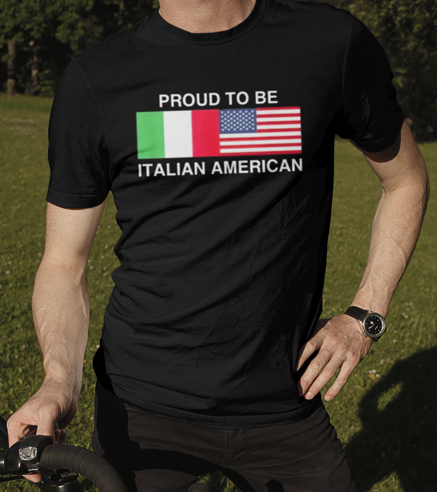 Proud To Be Italian American Flag USA Italy T-Shirt