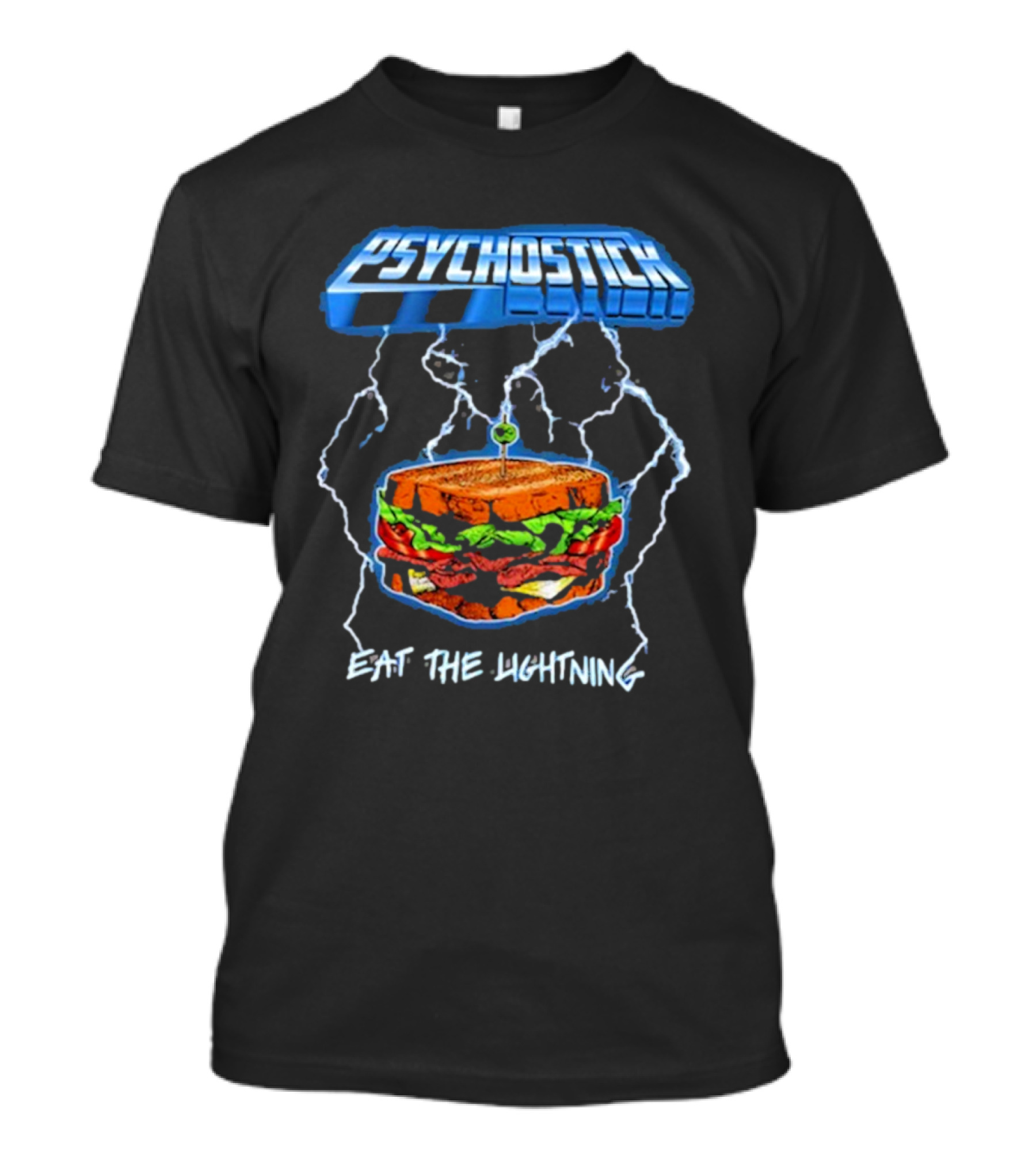 Psychostick Eat The Lightning Sandwich With Lightning Bolts T-Shirt