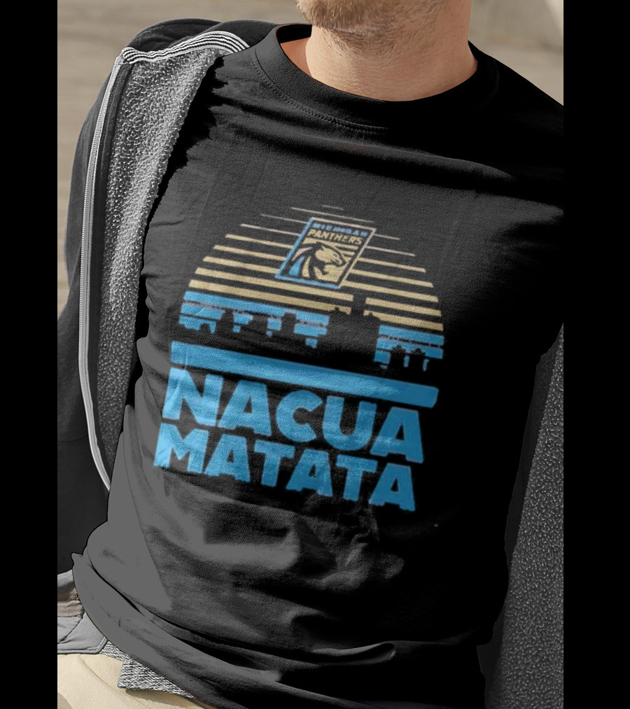 Nacua Matata Michigan Panthers Skyline Lion Icon T-Shirt