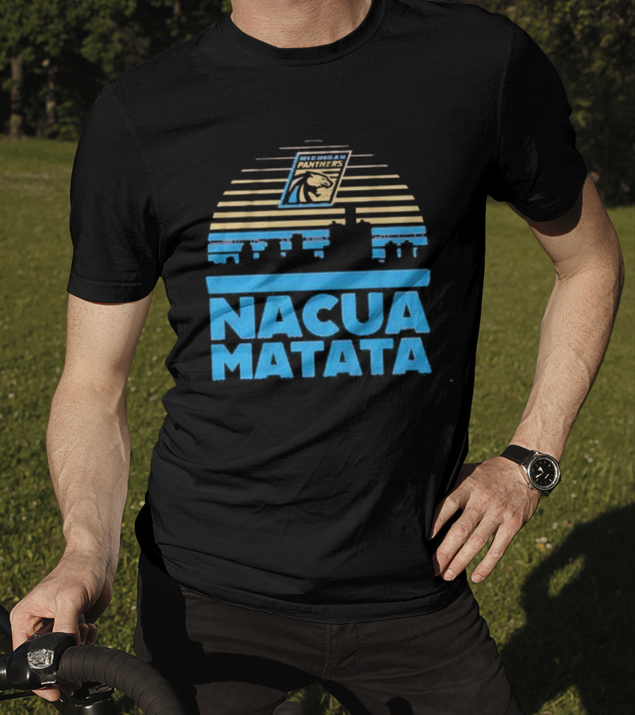 Nacua Matata Michigan Panthers Skyline Lion Icon T-Shirt