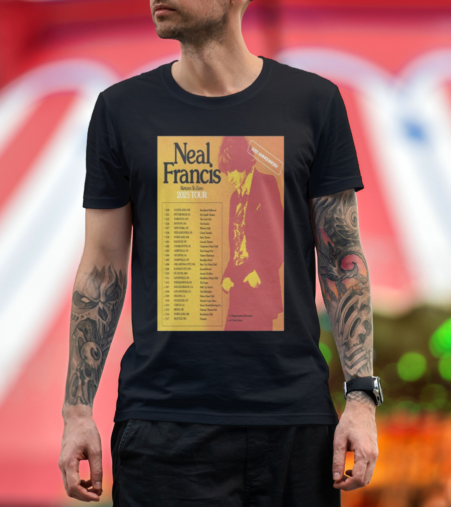 Neal Francis Return to Zero 2025 Tour Just Announced with Dates and Venues T-Shirt