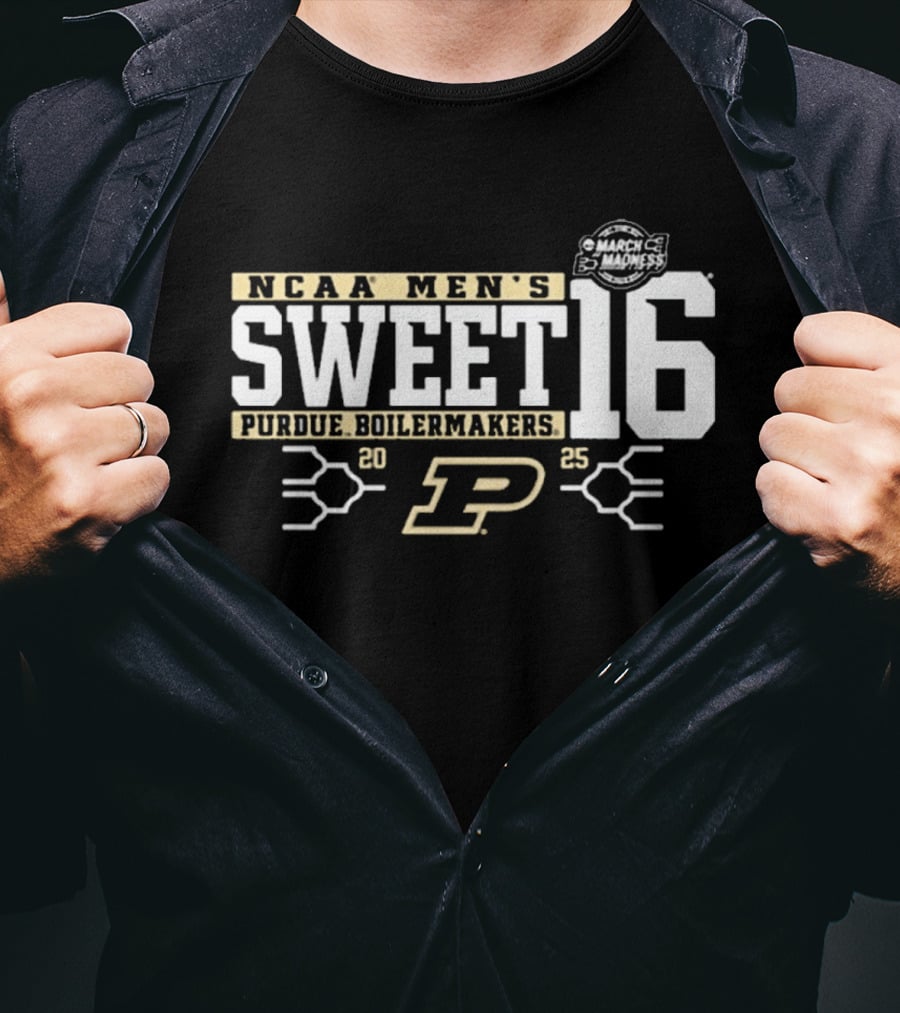 Purdue Boilermakers NCAA Men's Sweet 16 March Madness 2025 T-Shirt