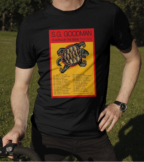 S.G. Goodman 2025 Tour Planting By The Signs Dallas TX Kessler Theater Turtle Artwork T-Shirt