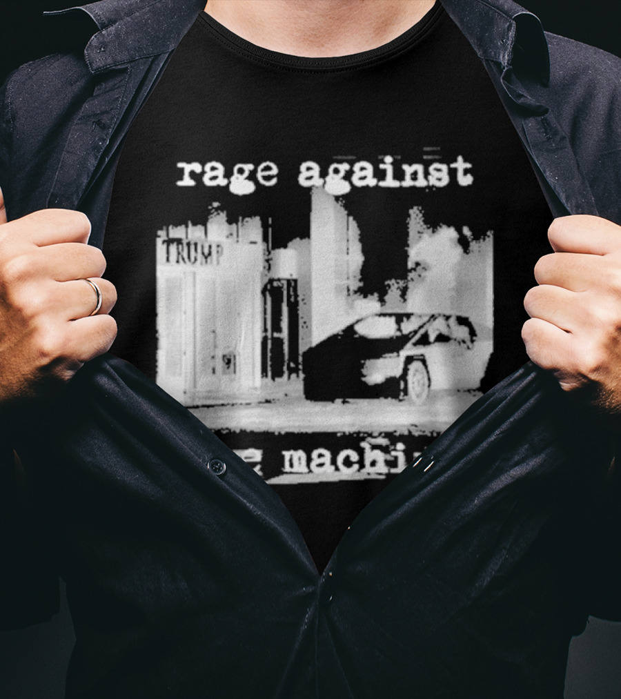 Rage Against The Machine Car Explosion Outside Building T-Shirt