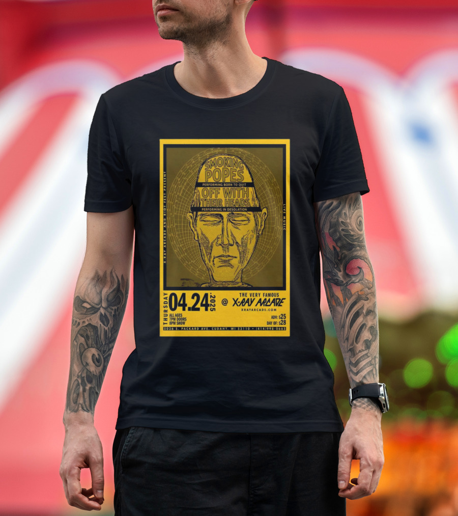 Smoking Popes Off With Their Heads Concert April 24 2025 X-Ray Arcade Cudahy WI T-Shirt