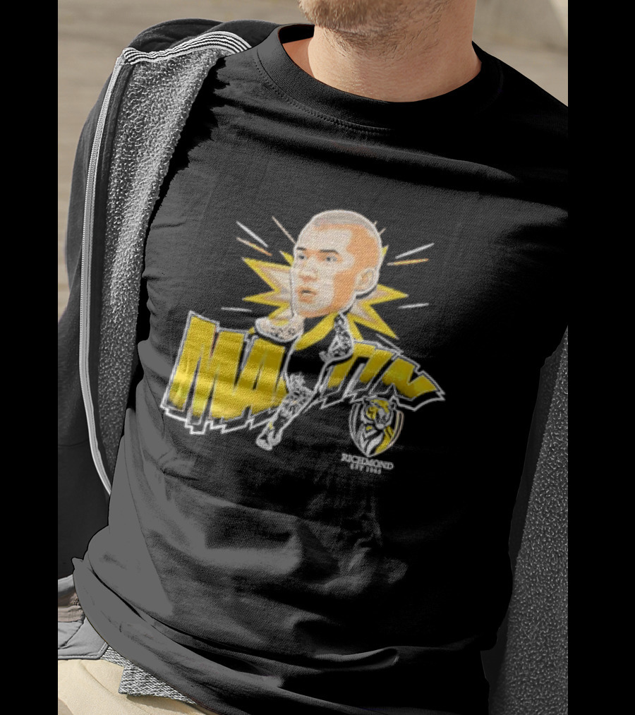 Richmond FC Dustin Martin Henrik Face With Yellow Highlights T-Shirt