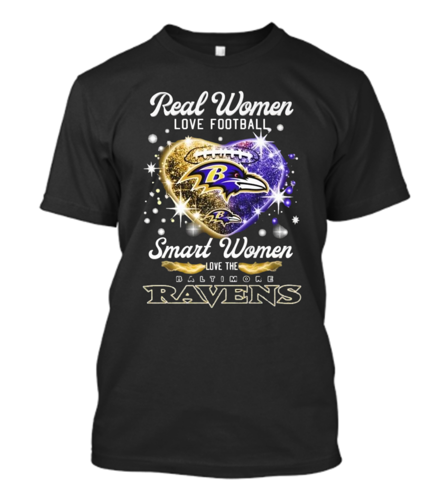 Real Women Love Football Smart Women Love The Baltimore Ravens 2025 T-Shirt