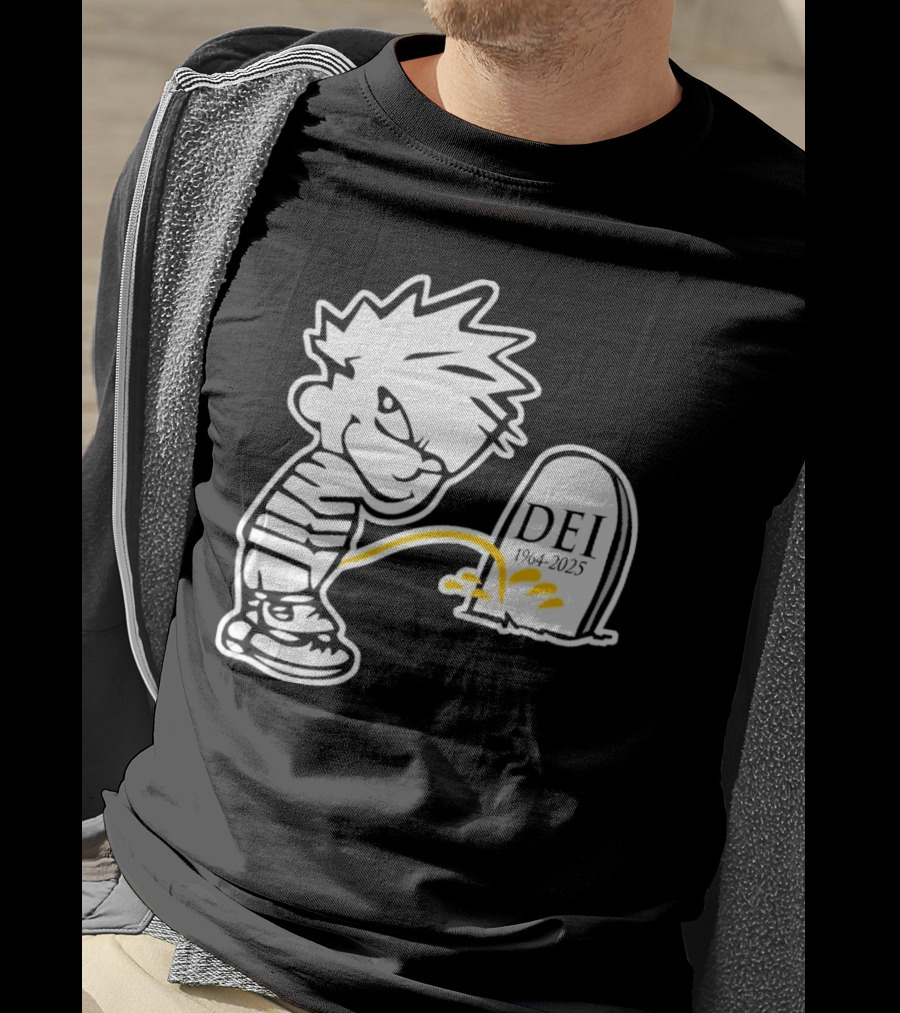 RIP DEI 1964-2025 Comic Tribute With Cartoon Character T-Shirt