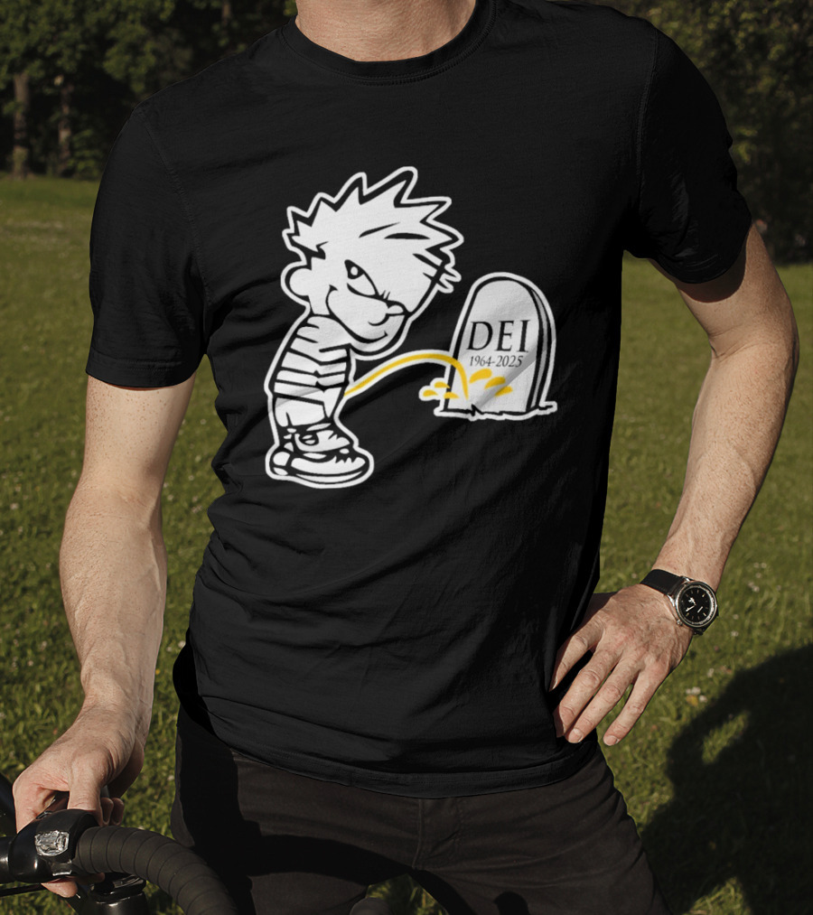 RIP DEI 1964-2025 Comic Tribute With Cartoon Character T-Shirt