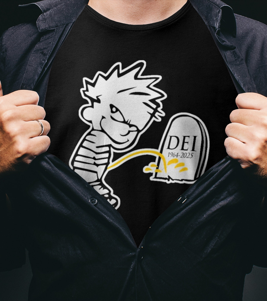RIP DEI 1964-2025 Comic Tribute With Cartoon Character T-Shirt