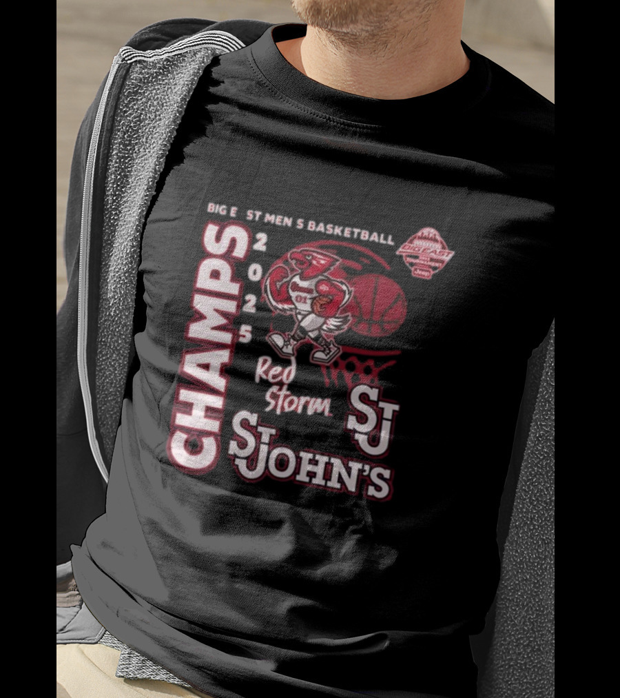 Big East Men's Basketball 2025 Champs St. John's Red Storm T-Shirt