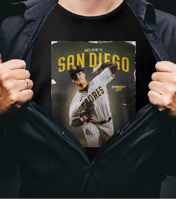 Welcome To San Diego Padres Kyle Hart Signature One-Year Contract T-Shirt