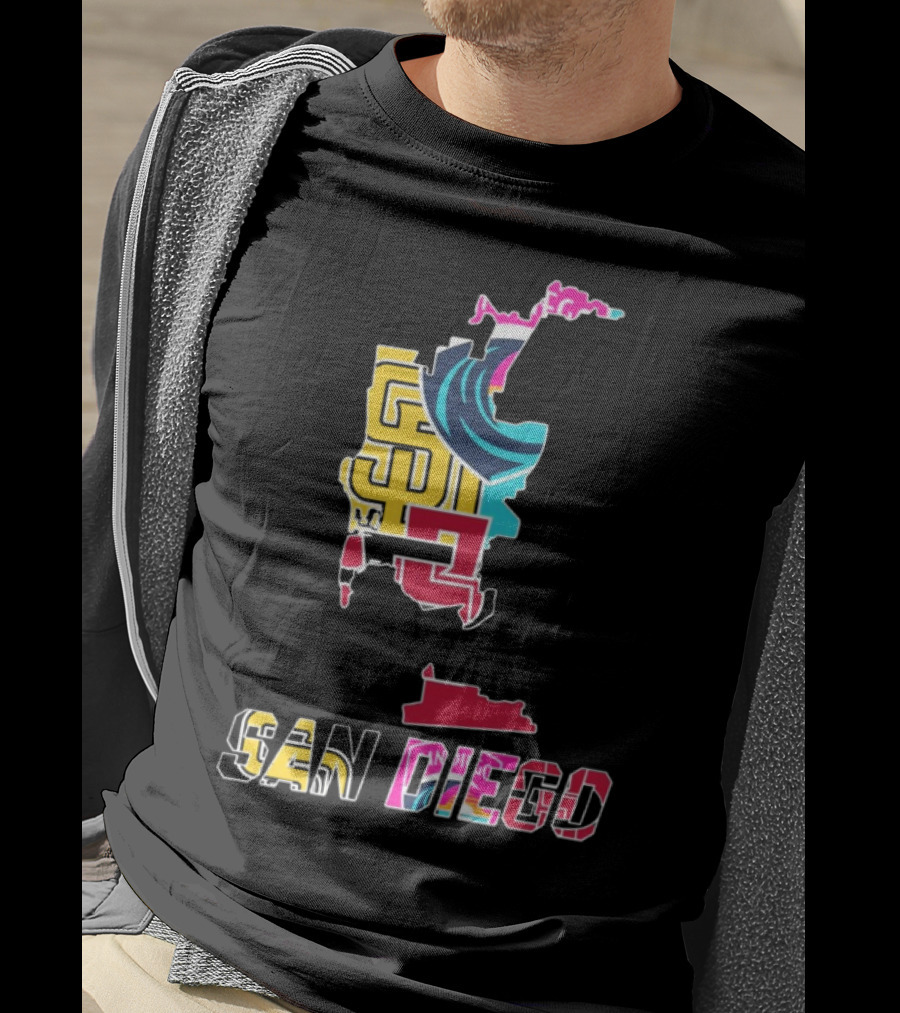San Diego Padres Aztecs Wave Sports Team T-Shirt